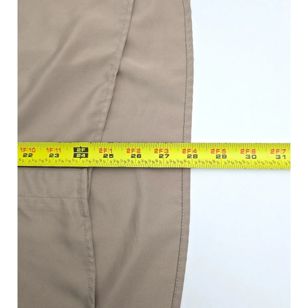 Elementz‎ Button Front Roll Tab Long Sleeve Light Brown Women Shirt XL